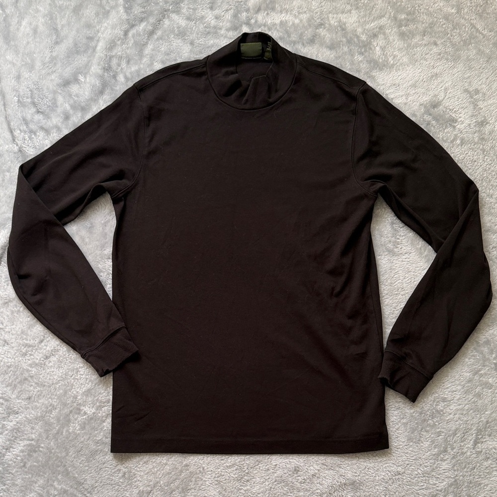 Eddie Bauer Black Mock Neck Long Sleeve Shirt